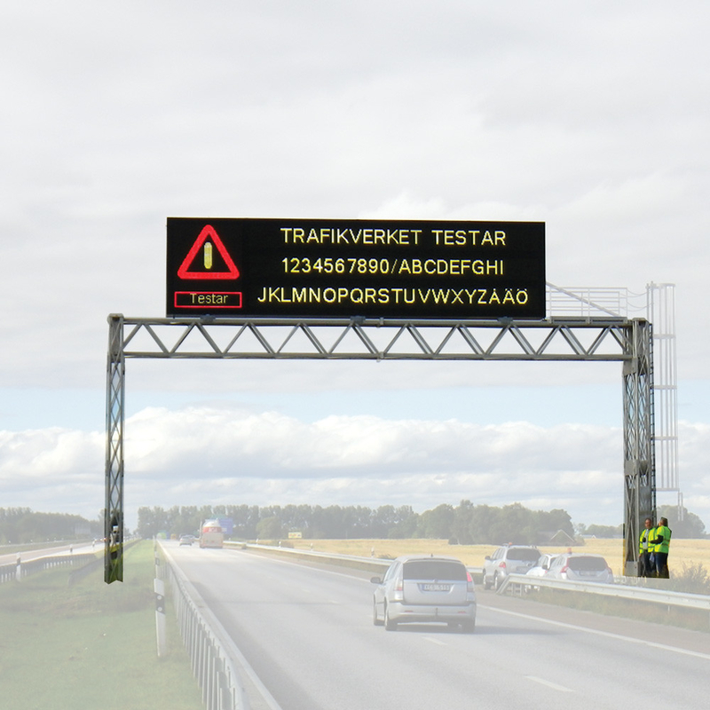 De volledige Kleurenen12966 LEIDENE Verkeerscontrole ondertekent Dynamische Berichtraad