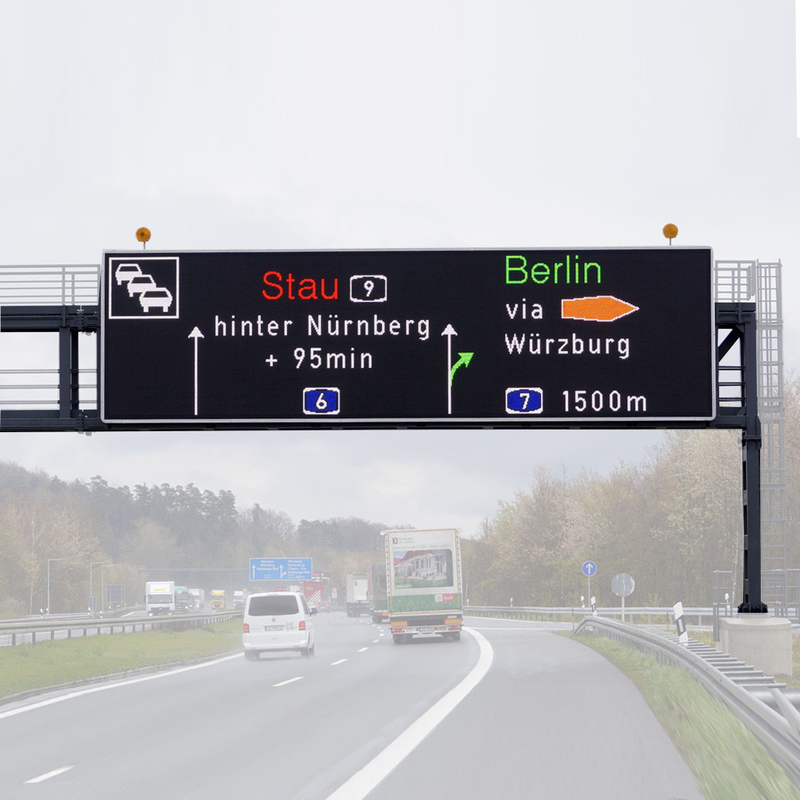 de Autosnelweg VMS van 12V 24V gelijkstroom ondertekent Openlucht Volledige Kleuren LEIDENE Verkeersvertoning